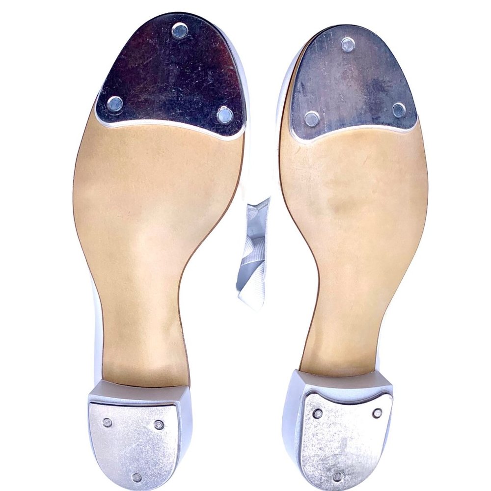 Award Tyette Mary Jane Tap Dance Shoes White Girls Teens 4.5 New Recital - Picture 6 of 9
